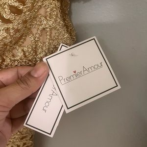 Gold dress, below knee, size 4